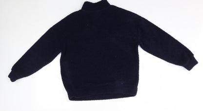 New Look Womens Blue High Neck  Polyester Pullover Jumper Size 8