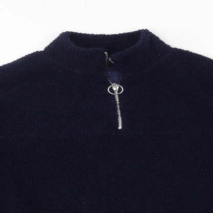 New Look Womens Blue High Neck  Polyester Pullover Jumper Size 8