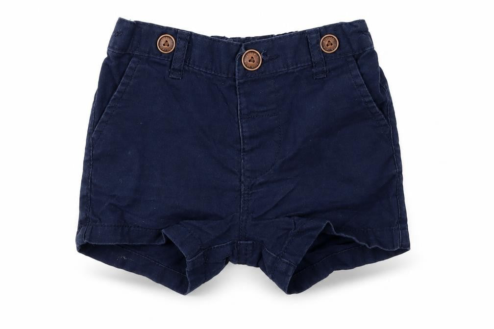 Next Baby Blue  100% Cotton Cropped Trousers Size 6-9 Months   - Shorts