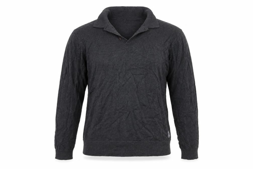 Kensington Mens Grey Collared  Cotton Pullover Jumper Size 2XL