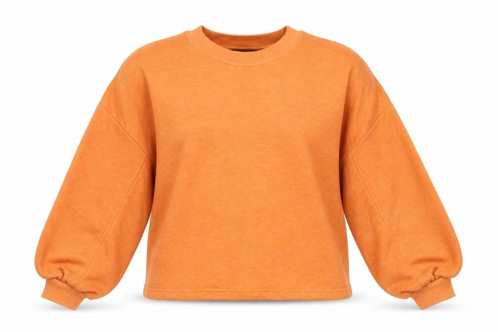 Primark Womens Orange Round Neck  Cotton Pullover Jumper Size M