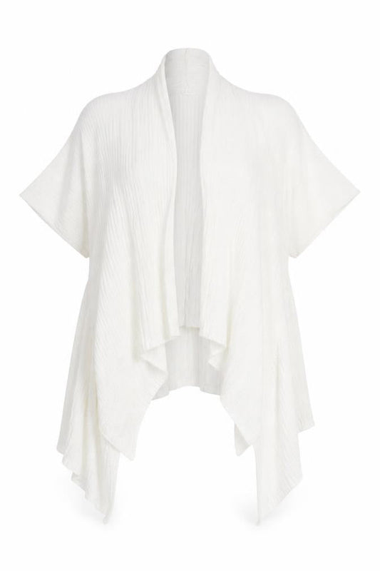 Marks & Spencer Womens White V-Neck  Viscose Cardigan Jumper Size 12