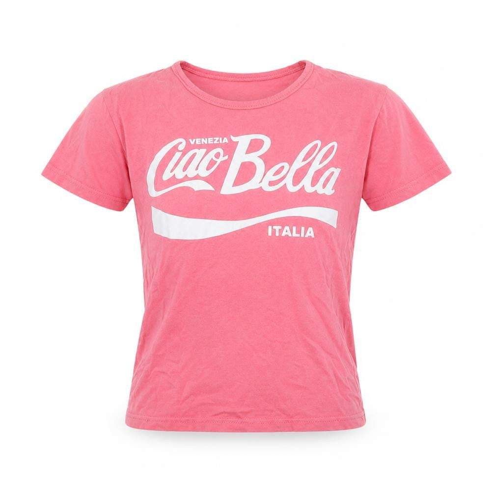 Timetex Girls Pink  Cotton Basic Polo Size 8 Years Crew Neck