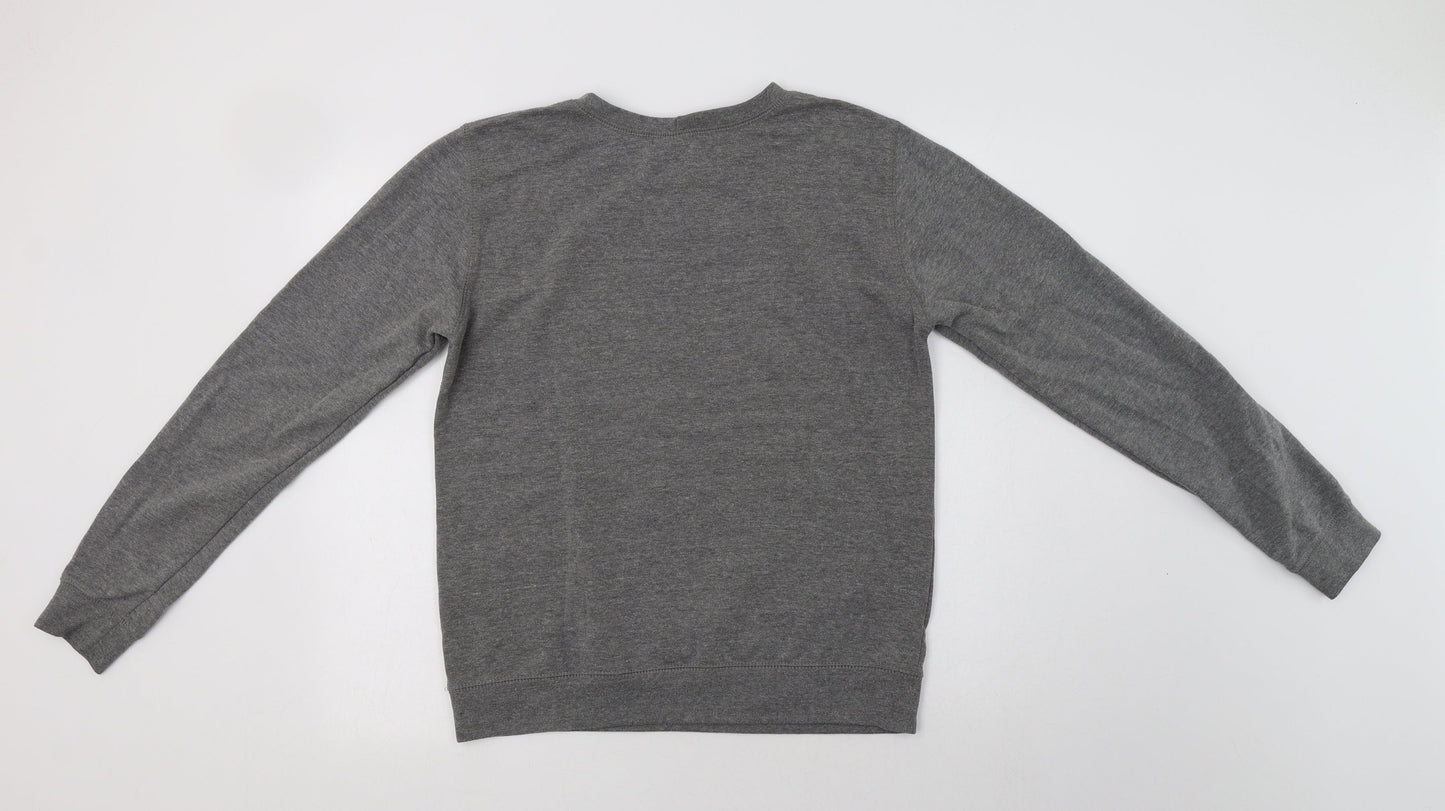 Awdis Womens Grey  Cotton Pullover Sweatshirt Size M   - Bilingual
