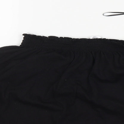 H&M Womens Black  Polyester Basic Blouse Size S Off the Shoulder