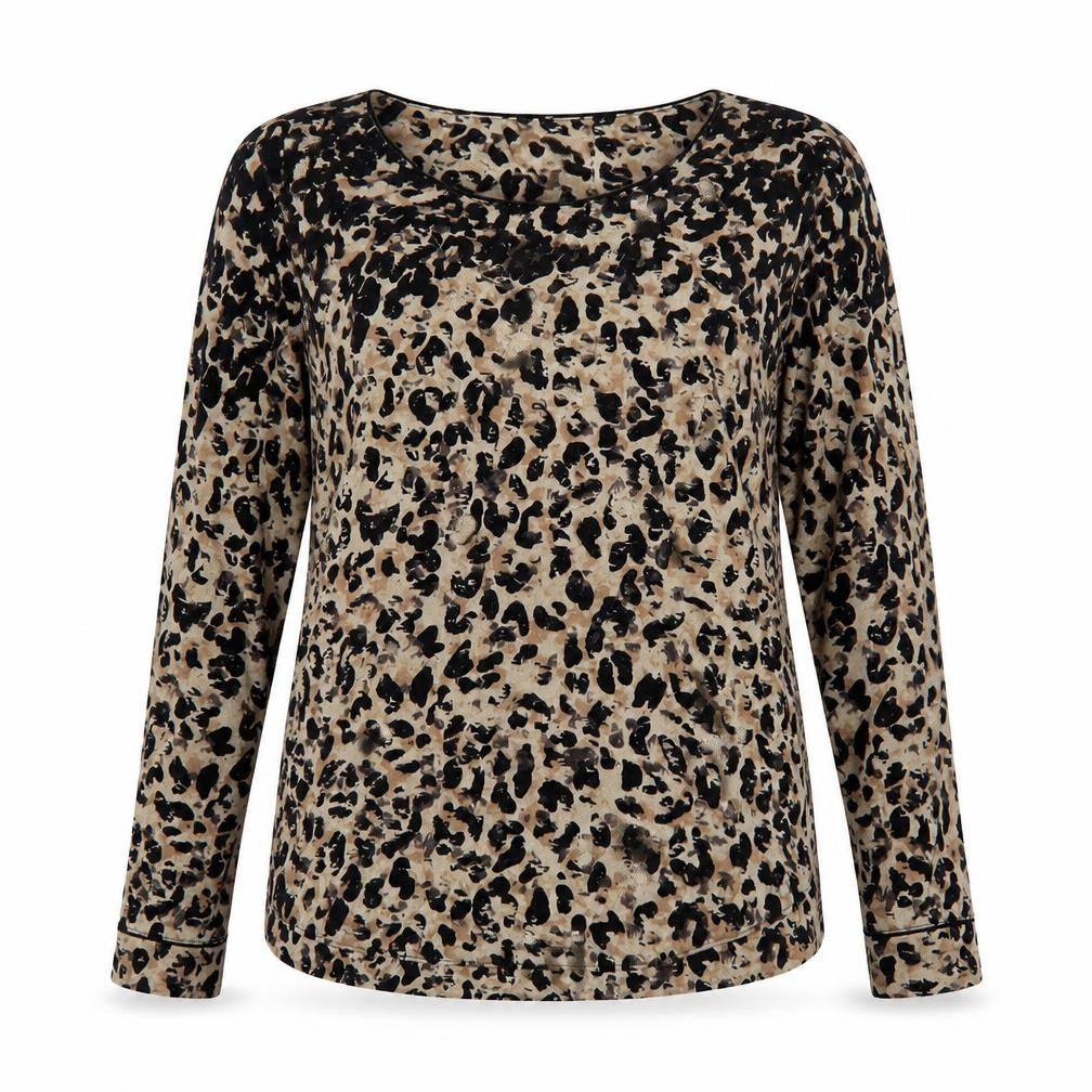 Marks & Spencer Womens Multicoloured Round Neck Animal Print Viscose Pullover Jumper Size 12