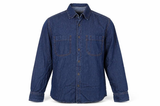 Let Attire Reflect You Mens Blue  Cotton  Button-Up Size S Collared