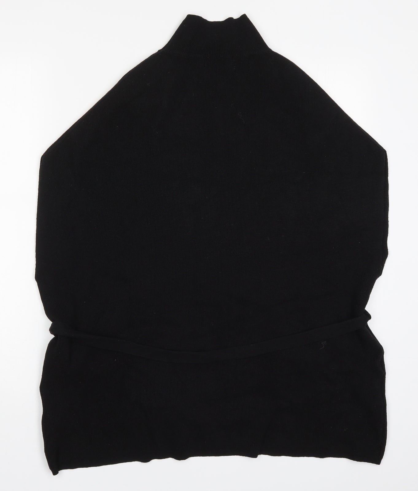 Coast Womens Black Round Neck  Acrylic Pullover Jumper Size S