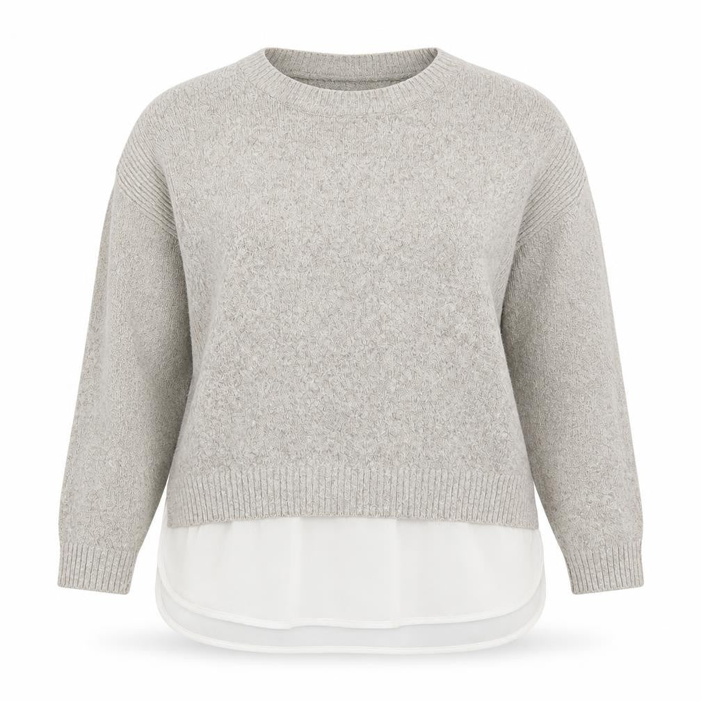 Wallis Womens Grey Round Neck  Acrylic Pullover Jumper Size M