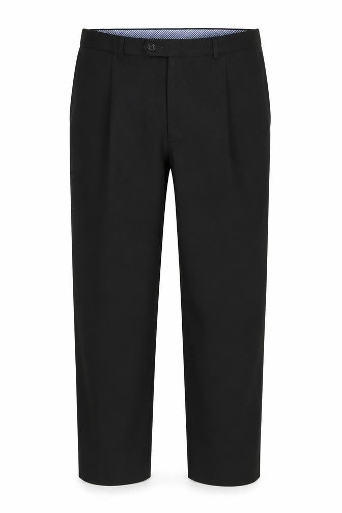 Marks & Spencer Mens Grey  Polyester Trousers  Size 34 L30 in Regular Button