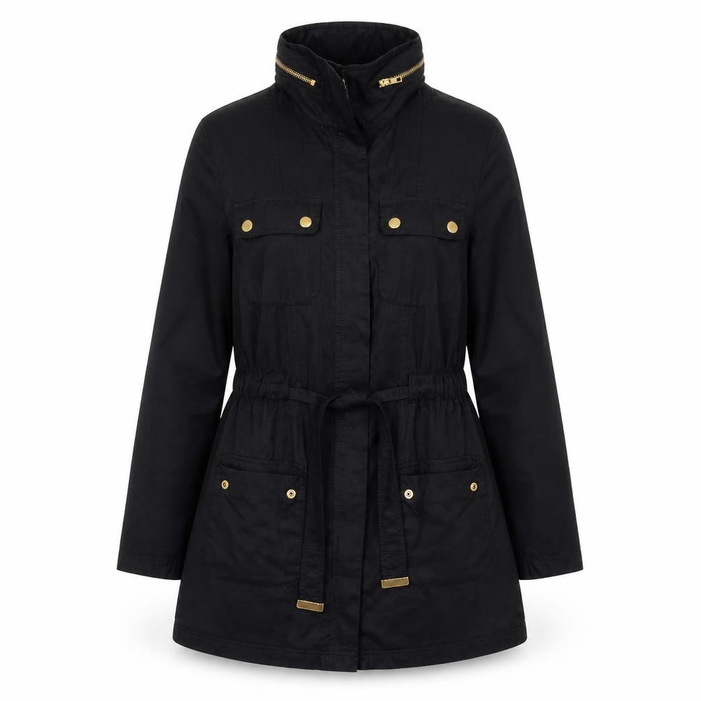 H&M Womens Black   Jacket Coat Size 8  Zip