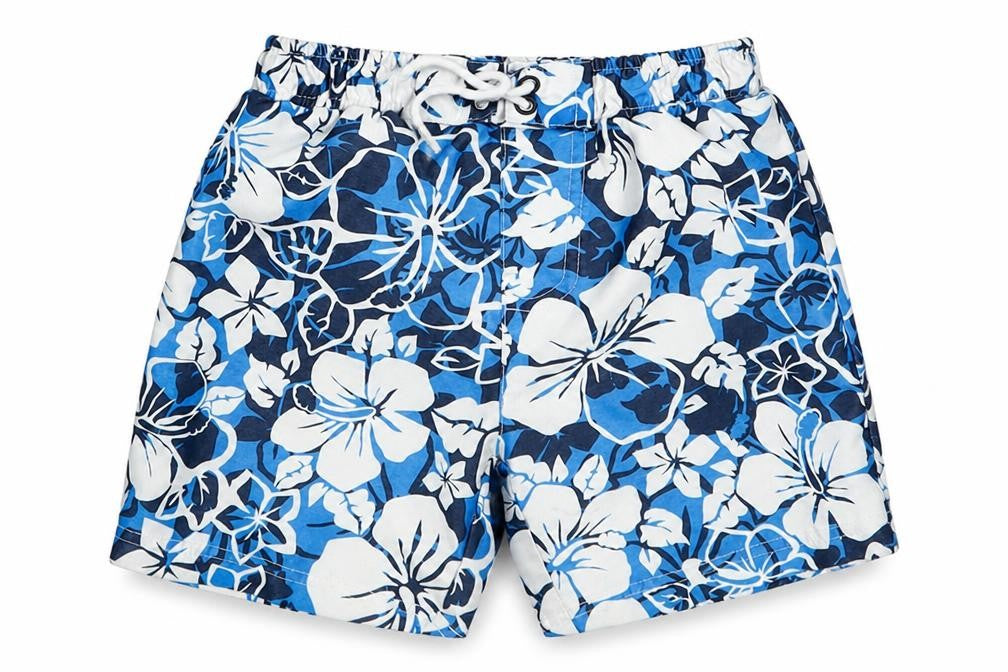 Mothercare Boys Blue  Polyester Cropped Trousers Size 18-24 Months  Drawstring - Swim Shorts