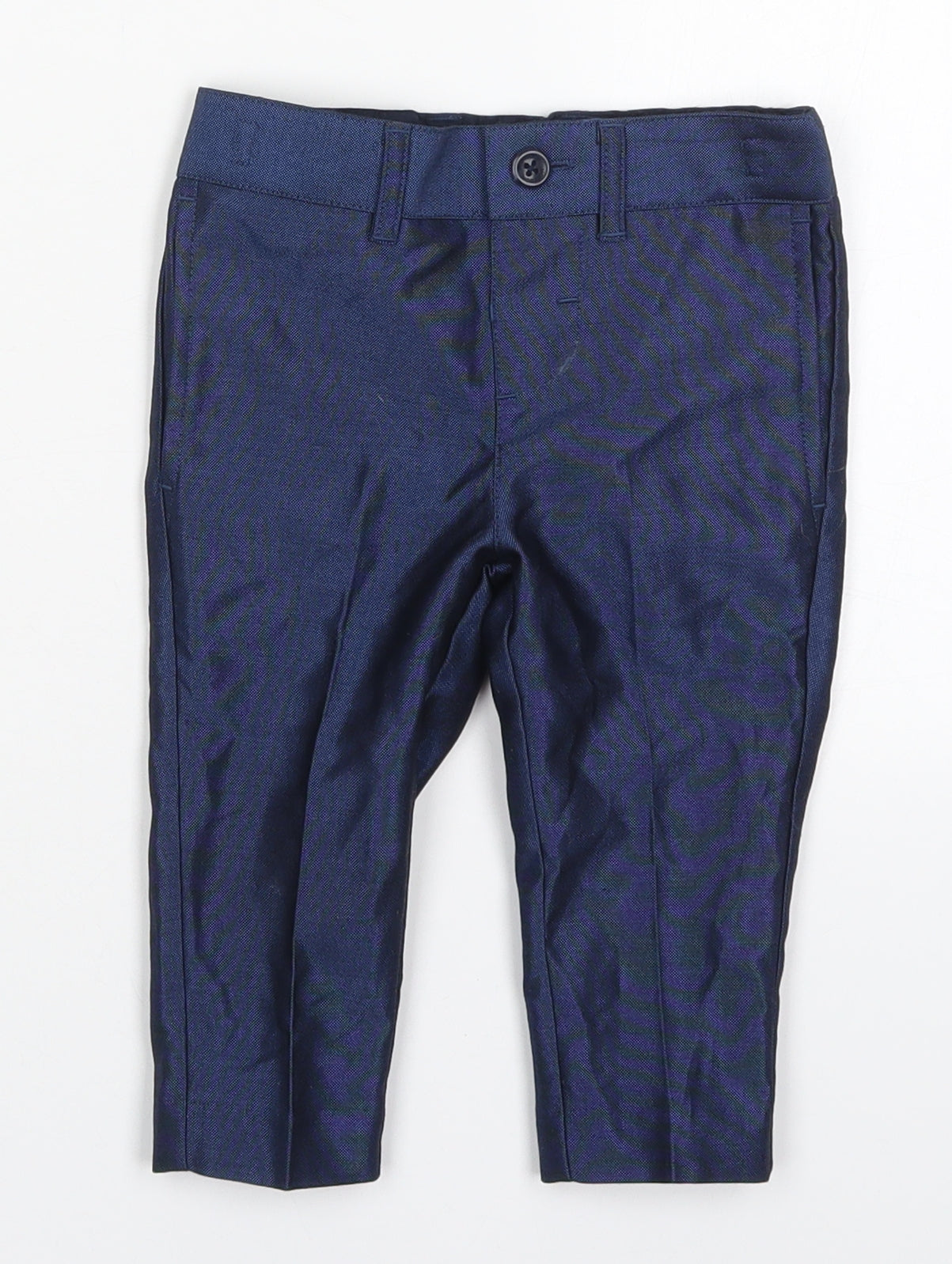 Monsoon Boys Blue  Polyester Capri Trousers Size 6-9 Months  Button