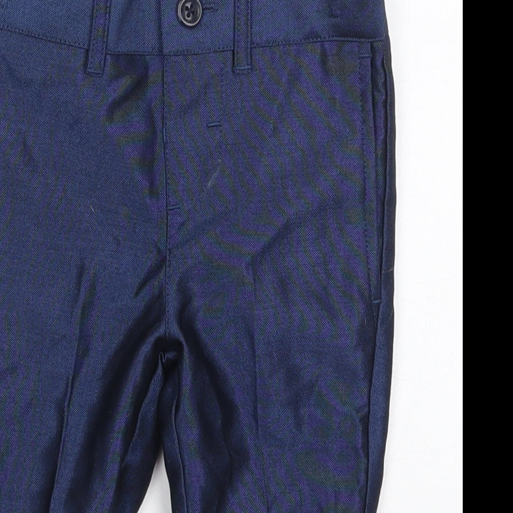 Monsoon Boys Blue  Polyester Capri Trousers Size 6-9 Months  Button