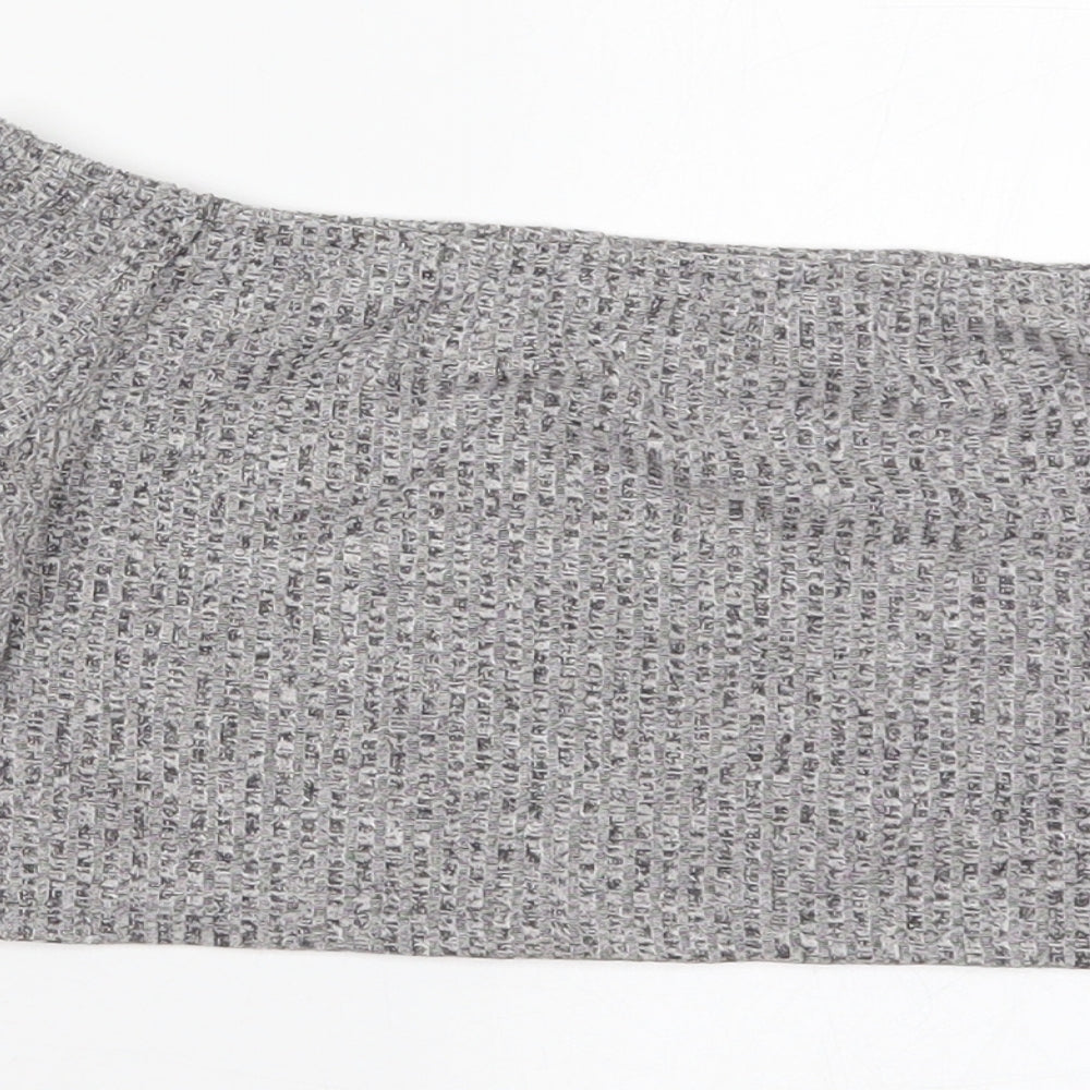 Preworn Womens Grey  Cotton Cropped T-Shirt Size M Round Neck
