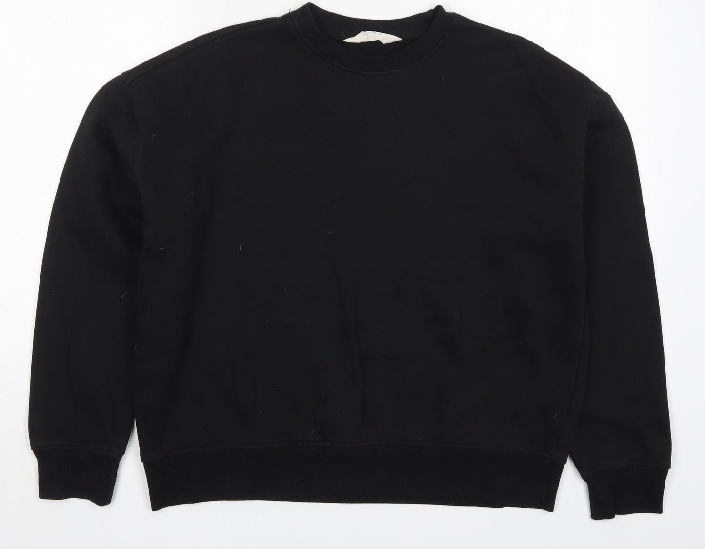 Primark Womens Black  Cotton Pullover Sweatshirt Size 10  Pullover