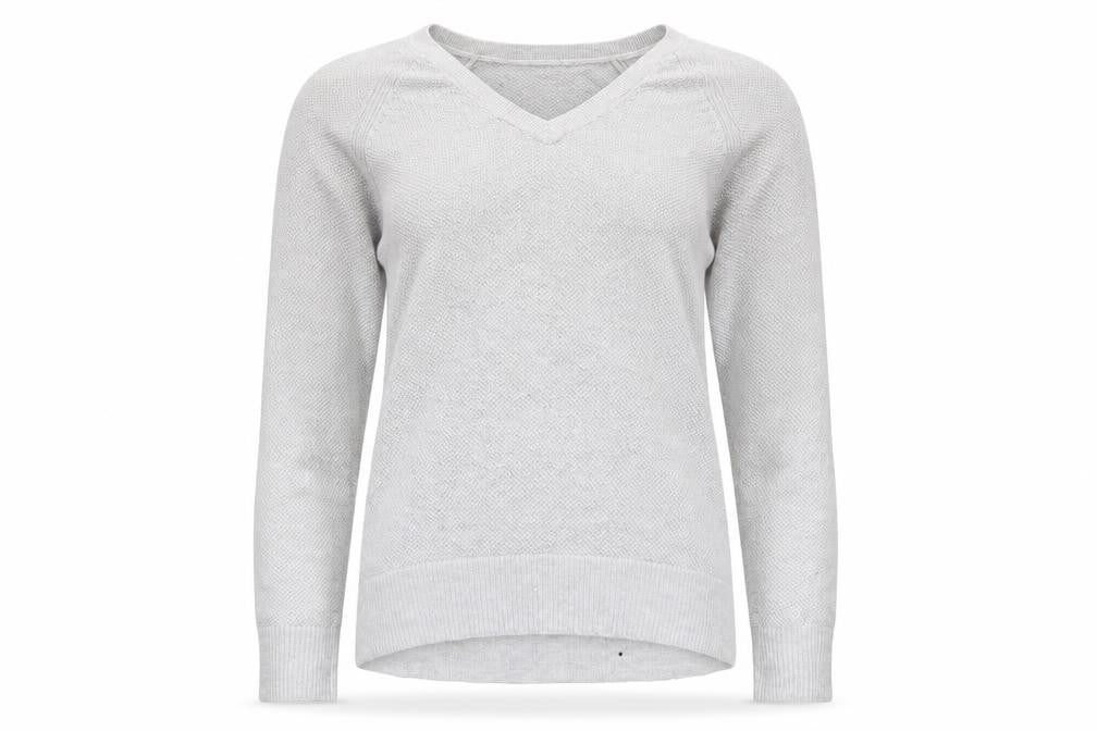 Gap Womens Grey V-Neck  Cotton Pullover Jumper Size S
