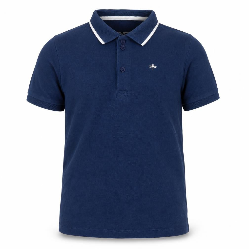 URBN DEPT Boys Blue  Cotton Basic Polo Size 9 Years Collared Button