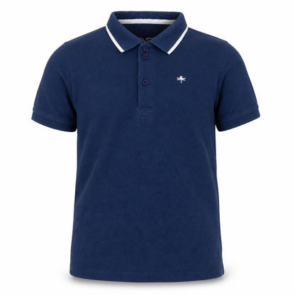 URBN DEPT Boys Blue  Cotton Basic Polo Size 9 Years Collared Button