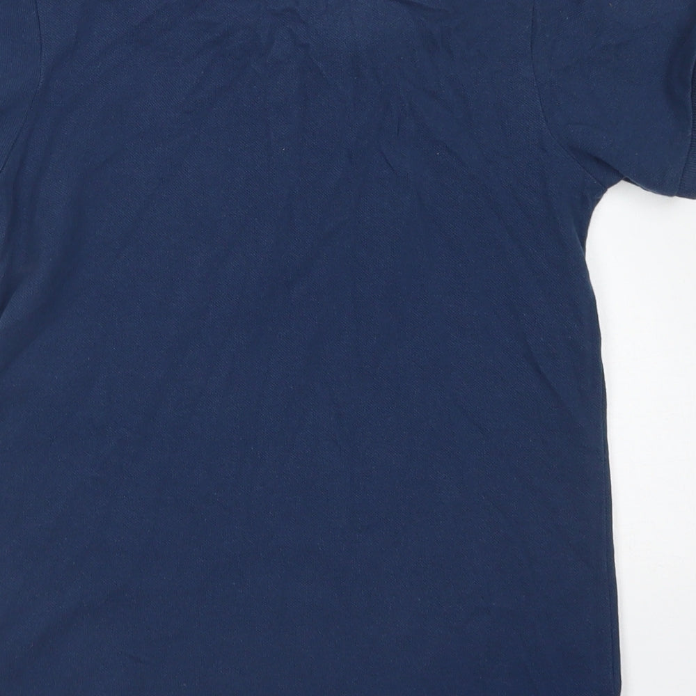 URBN DEPT Boys Blue  Cotton Basic Polo Size 9 Years Collared Button