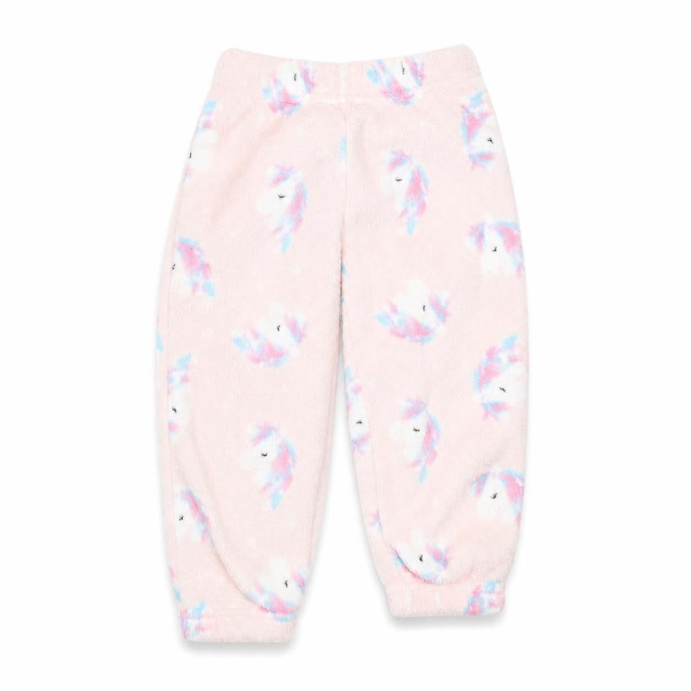 Dream Big Girls Pink Solid Polyester  Pyjama Pants Size 2-3 Years   - unicorn print