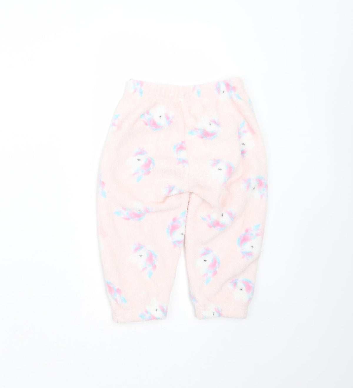 Dream Big Girls Pink Solid Polyester  Pyjama Pants Size 2-3 Years   - unicorn print