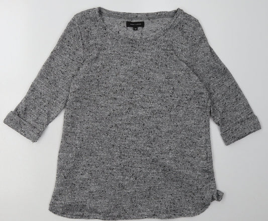 New Look Womens Grey Geometric Polyester Pullover Sweatshirt Size 12  Pullover