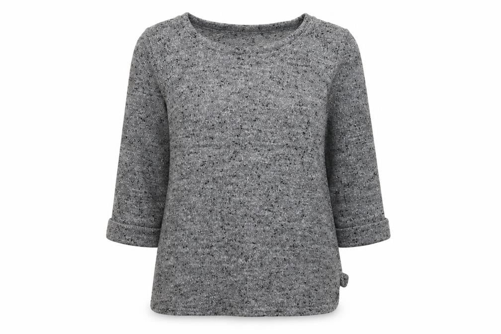 New Look Womens Grey Geometric Polyester Pullover Sweatshirt Size 12  Pullover