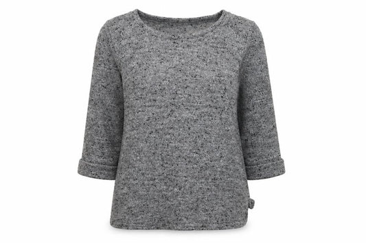 New Look Womens Grey Geometric Polyester Pullover Sweatshirt Size 12  Pullover