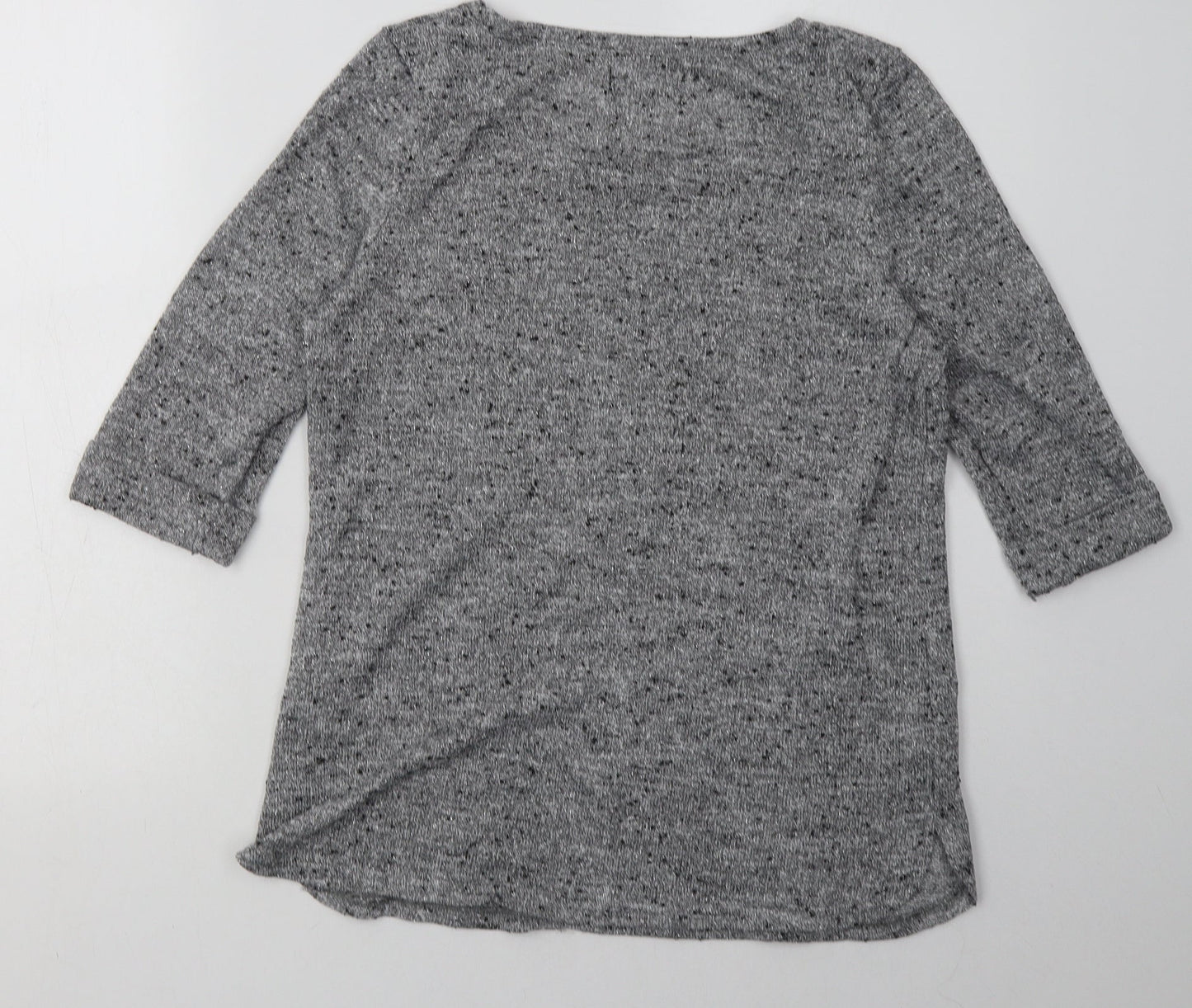 New Look Womens Grey Geometric Polyester Pullover Sweatshirt Size 12  Pullover