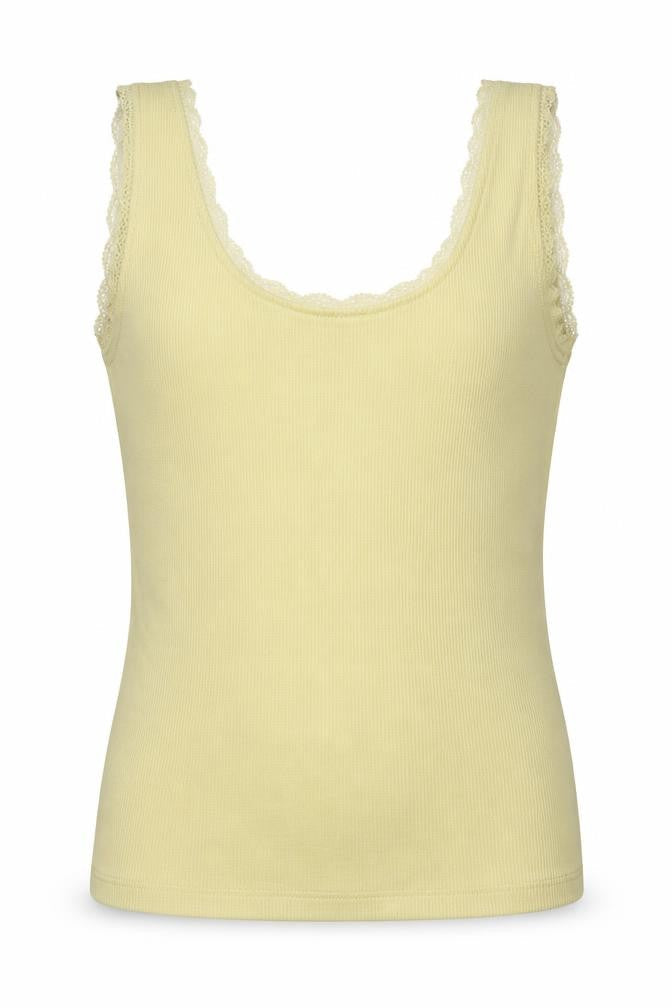 New Look Girls Yellow  Coir Basic Tank Size 10-11 Years Scoop Neck Pullover