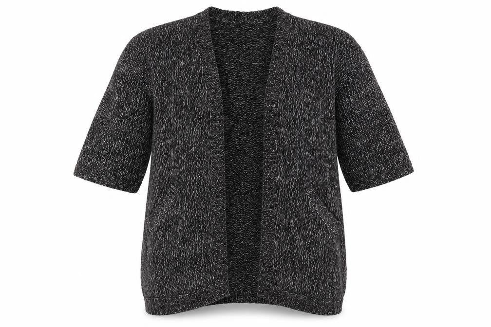 H&M Womens Grey V-Neck  Acrylic Cardigan Jumper Size L