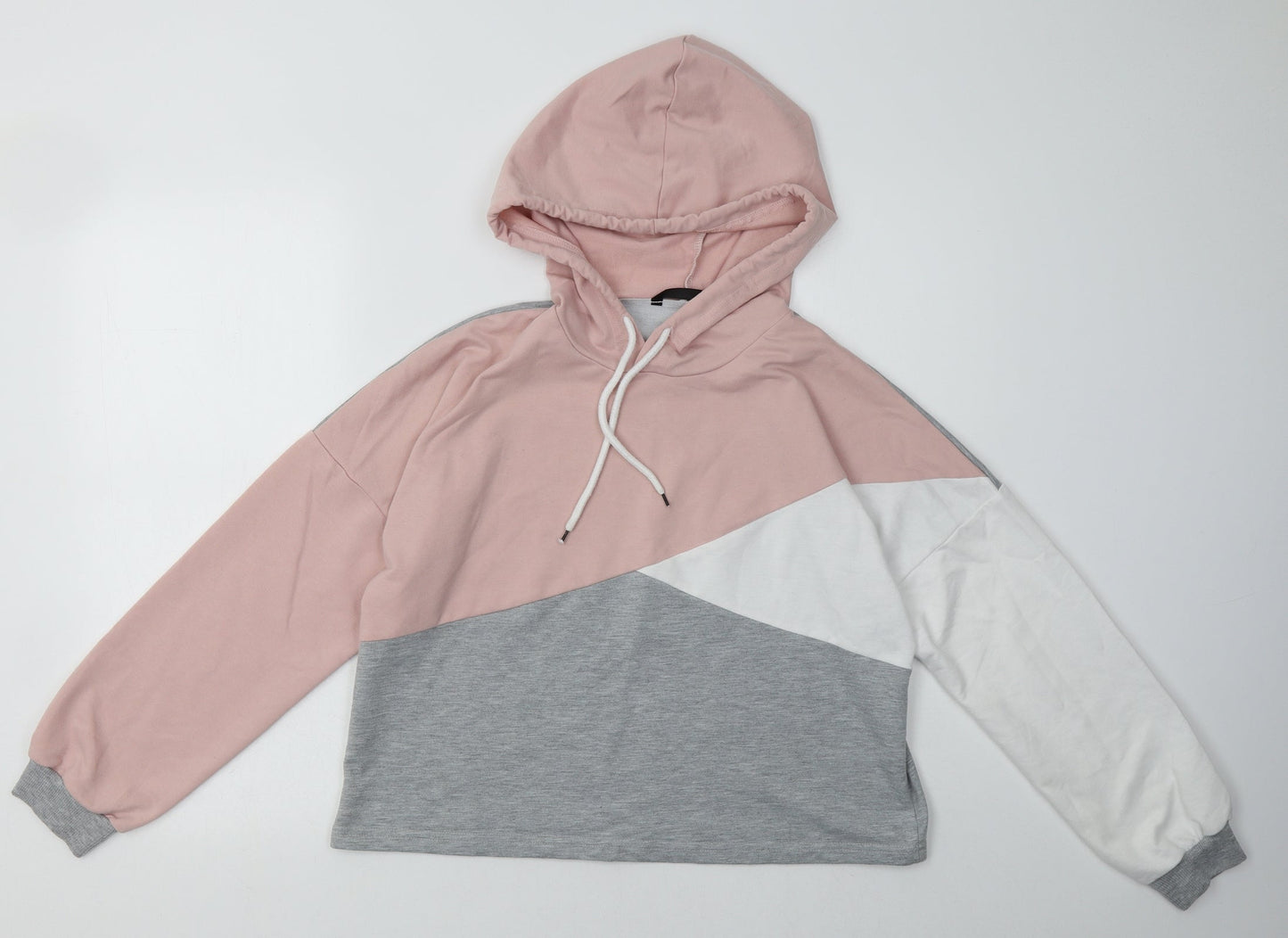 SheIn Womens Grey Plaid Cotton Pullover Hoodie Size S  Pullover