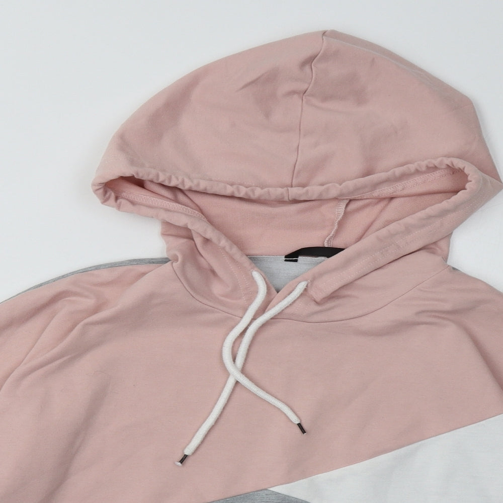 SheIn Womens Grey Plaid Cotton Pullover Hoodie Size S  Pullover