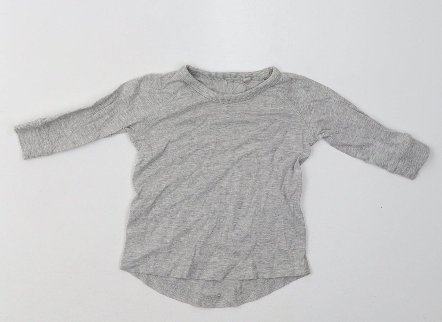 NEXT Baby Grey  Cotton Basic Casual Size 6-9 Months Crew Neck Pullover