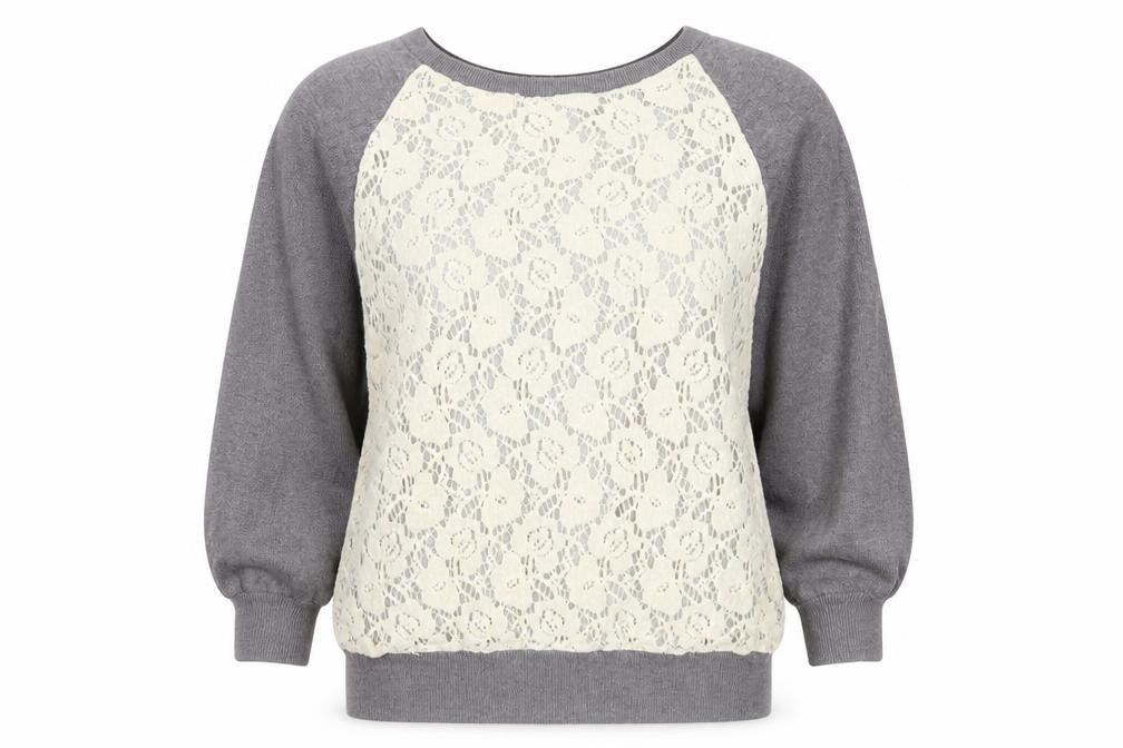 NEXT Womens Grey Round Neck  Cotton Pullover Jumper Size 6