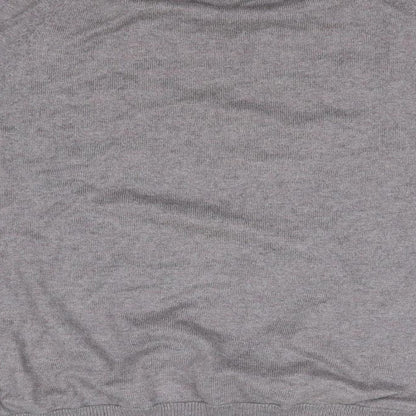Next Womens Grey Round Neck  Cotton Pullover Jumper Size 6