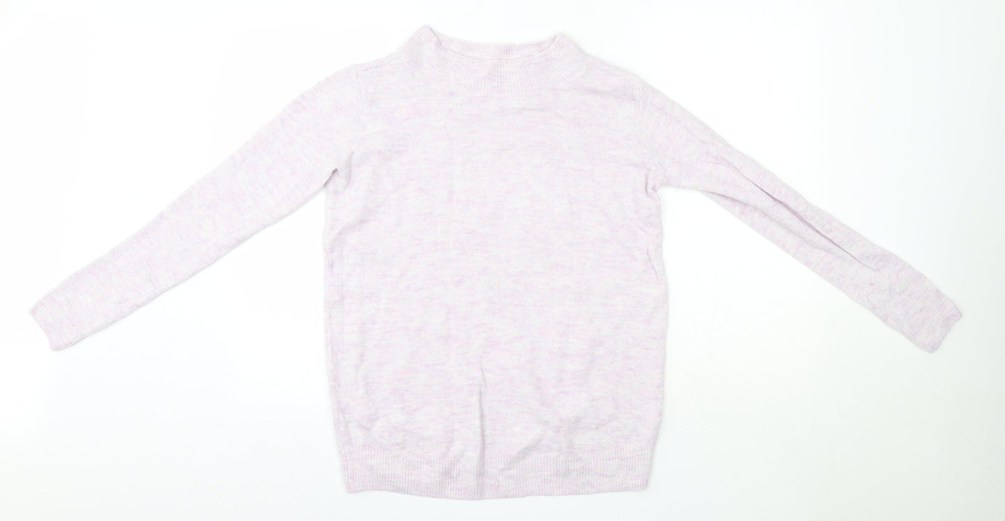 H&M Womens Purple High Neck  Acrylic Pullover Jumper Size S