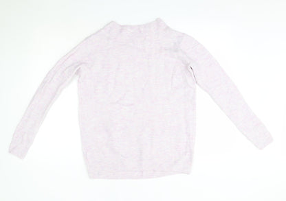 H&M Womens Purple High Neck  Acrylic Pullover Jumper Size S