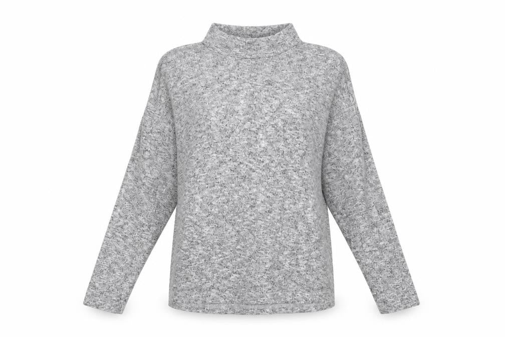 H&M Womens Grey High Neck  Polyester Pullover Jumper Size XS