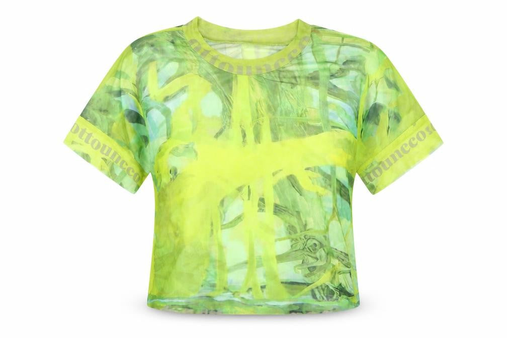 Do My Self Womens Green  Polyester Basic Blouse Size L Round Neck