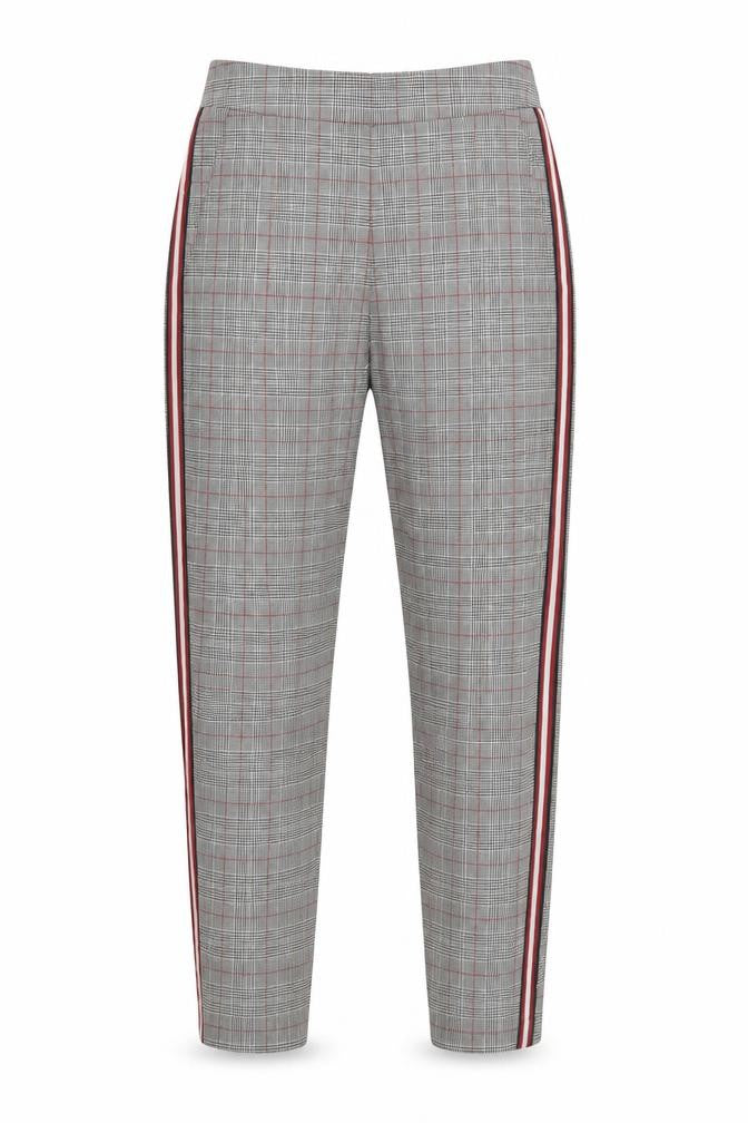 Primark Womens Grey Check Polyester Dress Pants Trousers Size 8 L25 in Regular