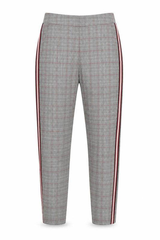 Primark Womens Grey Check Polyester Dress Pants Trousers Size 8 L25 in Regular