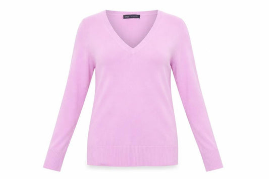 Marks & Spencer Womens Purple V-Neck  Acrylic Pullover Jumper Size 12
