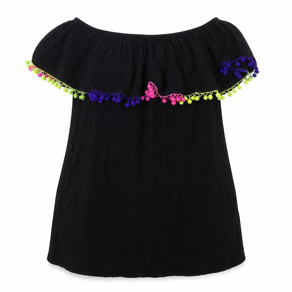 Matalan Womens Black  Viscose A-Line  Size 12  Off the Shoulder