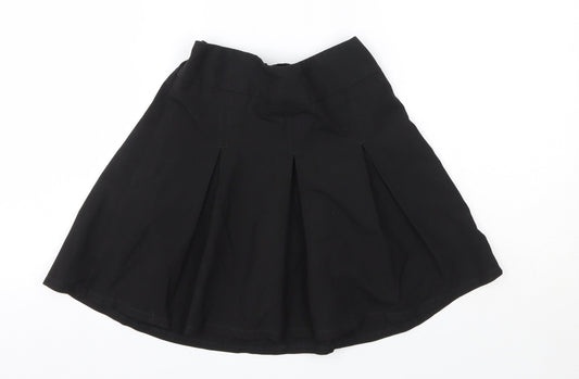 TU Girls Black  Polyester A-Line Skirt Size 7 Years  Regular  - School