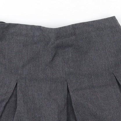 Preloved George Girls Grey  Polyester A-Line Skirt Size 6-7 Years  Regular  - School - Detail