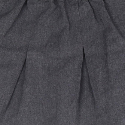 Preloved George Girls Grey  Polyester A-Line Skirt Size 6-7 Years  Regular  - School - Label