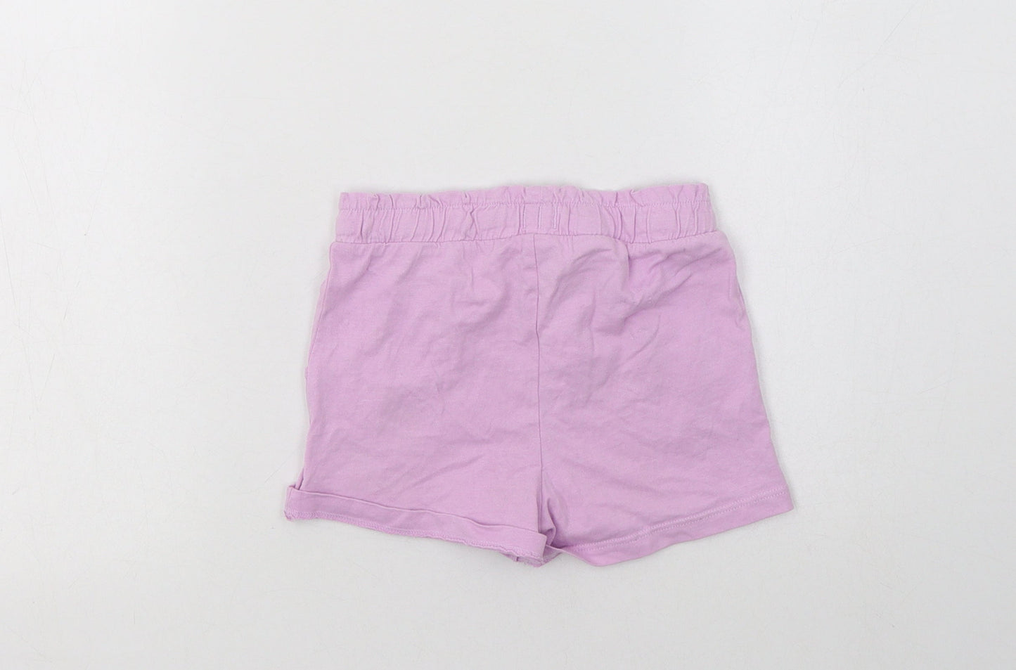Nutmeg Girls Purple  Cotton Sweat Shorts Size 4-5 Years  Regular Drawstring