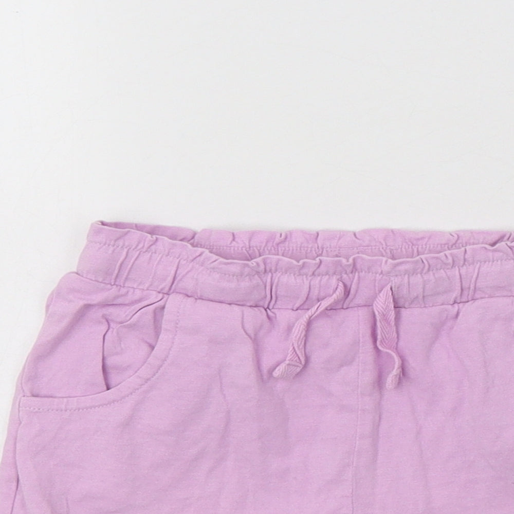 Nutmeg Girls Purple  Cotton Sweat Shorts Size 4-5 Years  Regular Drawstring